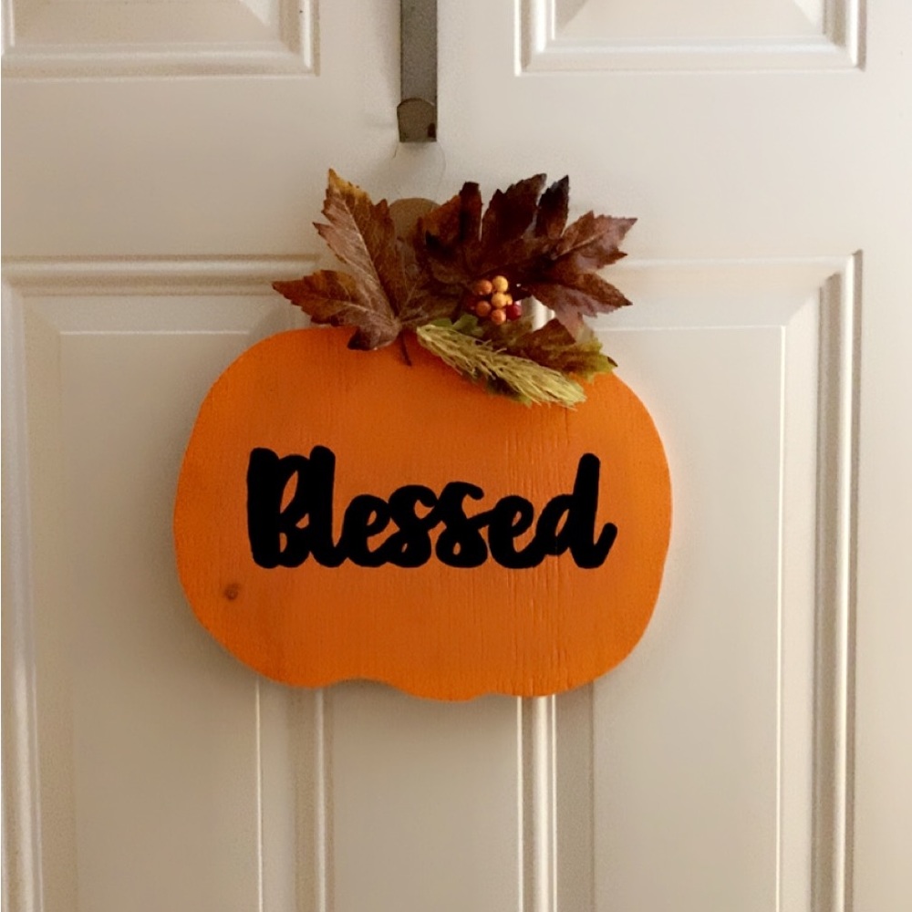 Blessed Pumpkin Door Hanger
